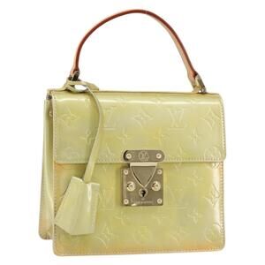 LOUIS VUITTON Monogram Vernis Spring Street Hand Bag Gris M91029 LV Auth gh1570